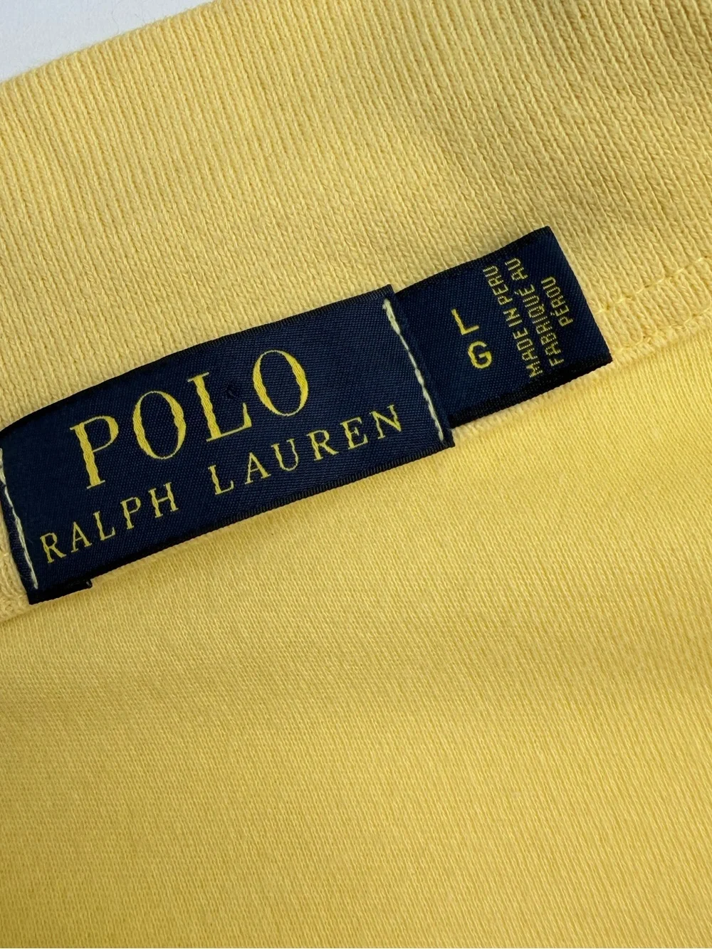 Polo Ralph Lauren Men’s Yellow Quarter-Zip Cotton Pullover Big Pony Size Large